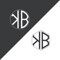 initial monogram logo With Circle and Polygon shape creative logo design.
