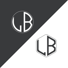 Obraz premium initial monogram logo With Circle and Polygon shape creative logo design. 