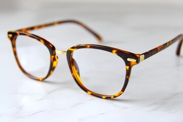 Classic Tortoise Shell Eyeglasses Frames - Stylish tortoise shell eyeglasses, perfect for everyday wear. Symbolizing sophistication, intellect, vision, clarity, and fashion