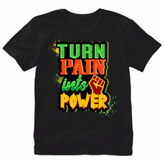 T-shirt design concept with front view in casual fashion style