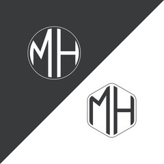 initial monogram logo With Circle and Polygon shape creative logo design.
