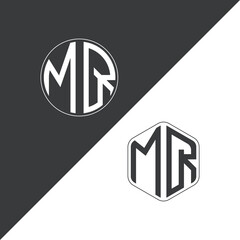 initial monogram logo With Circle and Polygon shape creative logo design.
