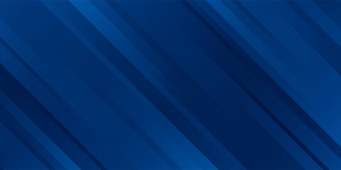 Obraz premium Abstract dark blue gradient horizontal banner background with overlay geometric triangle shapes and glowing line.