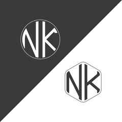 initial monogram logo With Circle and Polygon shape creative logo design.
