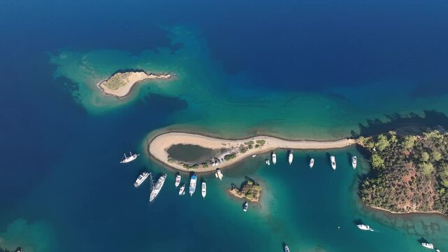 Turkish Maldives Gocek Islands Drone Video, Gocek Fethiye, Mugla Turkiye (Turke