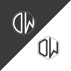 initial monogram logo With Circle and Polygon shape creative logo design.
