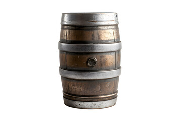 Fototapeta premium Classic Metal Beer Keg Isolated on White
