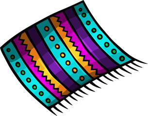 Cartoon funny Fabric with Geometric Tribal Patterns