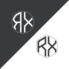 initial monogram logo With Circle and Polygon shape creative logo design.
