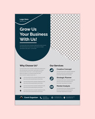  corporate business flyer,a4 flyer design template, abstract business flyer, editable vector template design, new digital marketing flyer set,
