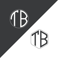 initial monogram logo With Circle and Polygon shape creative logo design.
