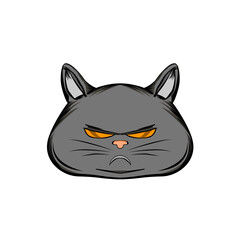 black cat cartoon illustration, printable and editable