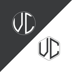 initial monogram logo With Circle and Polygon shape creative logo design.
