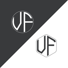 initial monogram logo With Circle and Polygon shape creative logo design.
