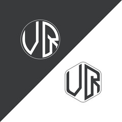 initial monogram logo With Circle and Polygon shape creative logo design.
