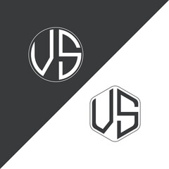 initial monogram logo With Circle and Polygon shape creative logo design.
