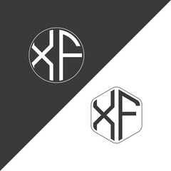 initial monogram logo With Circle and Polygon shape creative logo design.
