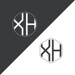 initial monogram logo With Circle and Polygon shape creative logo design.
