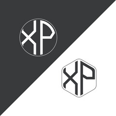 initial monogram logo With Circle and Polygon shape creative logo design.
