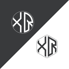 initial monogram logo With Circle and Polygon shape creative logo design.
