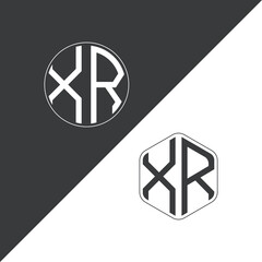 initial monogram logo With Circle and Polygon shape creative logo design.
