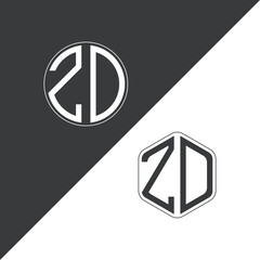 initial monogram logo With Circle and Polygon shape creative logo design.

