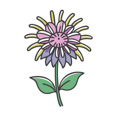 bee balm flower icon, bee balm flower vector illustration-simple illustration of bee balm flower, perfect for bee balm flower logos and icons