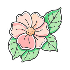 begonia flower icon, begonia flower vector illustration-simple illustration of begonia flower, perfect for begonia flower logos and icons