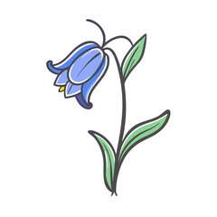 bluebell flower icon, bluebell flower vector illustration-simple illustration of bluebell flower, perfect for bluebell flower logos and icons