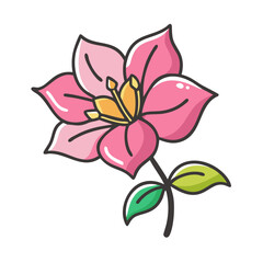 bougainvillea flower icon, bougainvillea flower vector illustration-simple illustration of bougainvillea flower, perfect for bougainvillea flower logos and icons