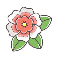 camellia flower icon, camellia flower vector illustration-simple illustration of camellia flower, perfect for camellia flower logos and icons