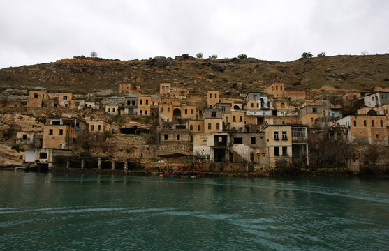A view from the tourist town Halfeti in Sanliurfa, Turkey
