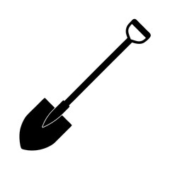 Hand plow silhouette illustration