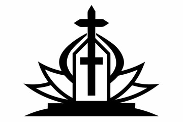 Christian silhouette black vector