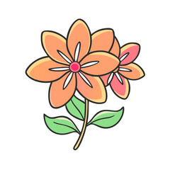 ixora flower icon, ixora flower vector illustration-simple illustration of ixora flower, perfect for ixora flower logos and icons