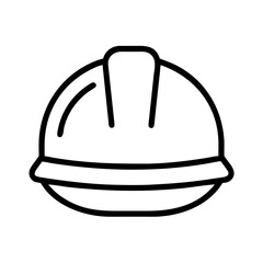 Construction safety hard hat vector icon for industrial worker protection gear