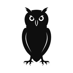 owl on white background, vector art