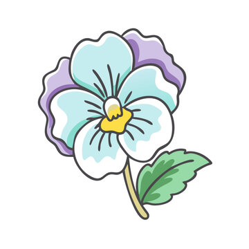 recommend clip art: pansy flower icon, pansy flower vector illustration-simple illustration of pansy flower, perfect for pansy flower logos and icons