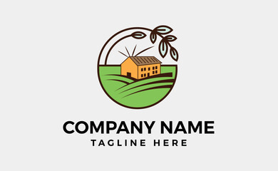 Farm house logo design. A logo for agriculture.