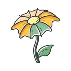 sunshade flower icon, sunshade flower vector illustration-simple illustration of sunshade flower, perfect for sunshade flower logos and icons