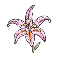 Naklejka premium toad lily flower icon, toad lily flower vector illustration-simple illustration of toad lily flower, perfect for toad lily flower logos and icons