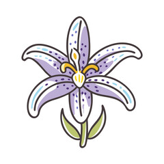 Naklejka premium toad lily flower icon, toad lily flower vector illustration-simple illustration of toad lily flower, perfect for toad lily flower logos and icons