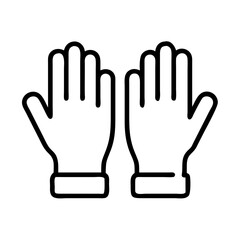 Open hands outline vector graphic design, hands symbol, gesture, line art illustration