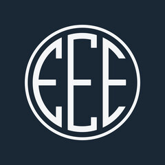 initial monogram logo with circle style design