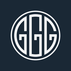 initial monogram logo with circle style design