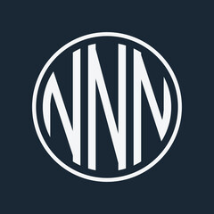 initial monogram logo with circle style design