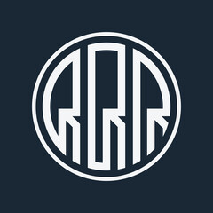 initial monogram logo with circle style design
