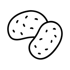 Potato vector art illustration of two potatoes for cooking and food designs use