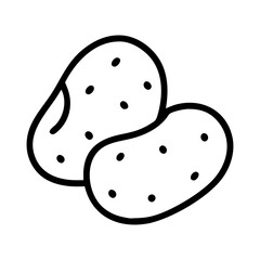 Illustration of two potatoes for cooking recipes and food related designs use case