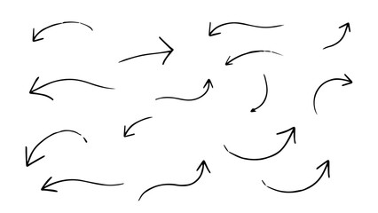 grunge arrow vector set. grunge arrow brush 